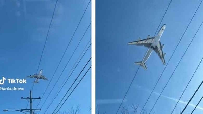 Videoja e aeroplanit që qëndron në ajër pa lëvizur, ndez teori konspirative në rrjet