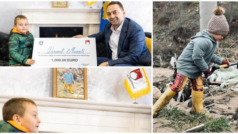 Komuna e Skenderajt shpërblen djaloshin i cili kishte treguar shembull duke ndihmuar të pastrojë rrëmujën pas përmbytjeve