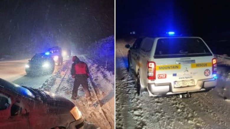 Diku deri në 70 centimetra, bora në Kroaci ka shkaktuar kaos të plotë të trafikut
