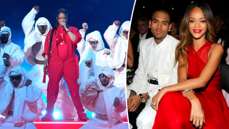 Chris Brown reagon pas performancës së Rihannas në “Super Bowl” dhe lajmit për shtatzëninë e saj të dytë