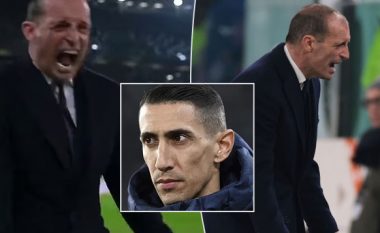 Gjeste zemërimi, bërtitje, moskontroll emocionesh – pamjet që tregojnë shpërthimin e Allegrit pas rastit të humbur nga Di Maria në ndeshjen kundër Lazios