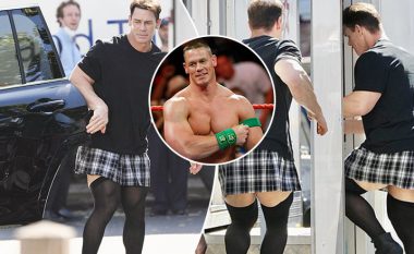 Mundësi i kthyer në aktor, John Cena tregon anën tij femërore i veshur me një fund dhe geta në xhirimet e filmit të ri
