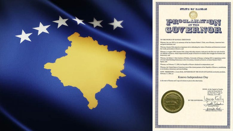 Shteti amerikan Kansas e nderon Kosovën për 17 shkurt