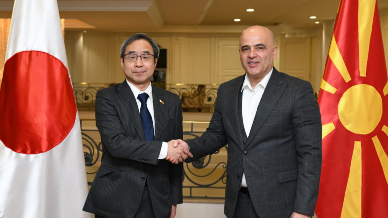 Kovaçevski pret ambasadorin e ri japonez: Avancimi i bashkëpunimit ekonomik me Japoninë dhe mbështetje e fortë për integrimin evropian të RMV-së