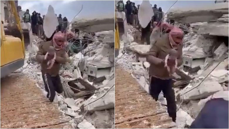 Tërmeti shkatërrues, një foshnjë e porsalindur nxirret nga rrënojat e shtëpisë në Siri, por vdes nëna e tij