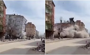 Momenti i shembjes së ndërtesave ndërsa lëkundjet e fuqishme tronditën përsëri jugun e Turqisë