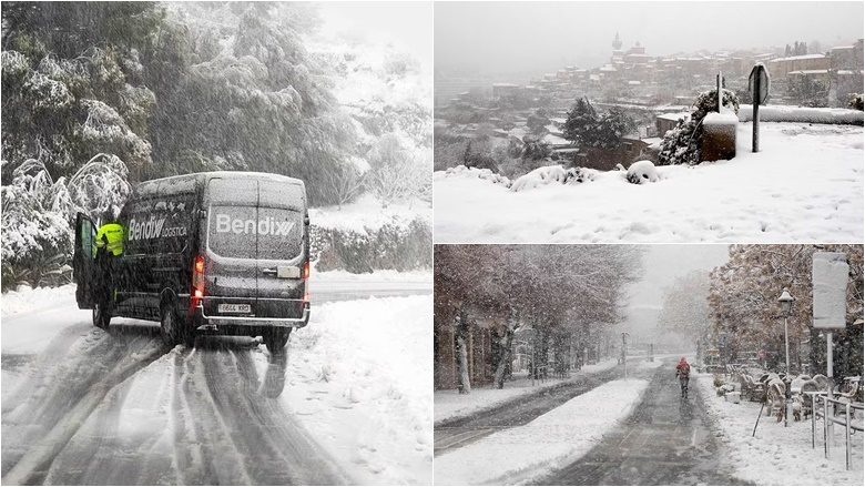 Aktivizohet “alarmi i kuq” pasi Mallorca goditet nga një stuhi – 50 centimetra borë, rrugë të bllokuara dhe ndërprerje të shumta të energjisë elektrike