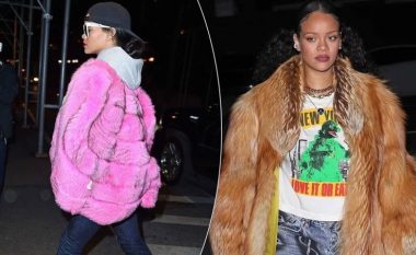 PETA i kërkon Rihannas të mos mbajë gëzof, ata i sugjerojnë t’i dhurojë veshjet e tilla për Turqinë dhe Sirinë