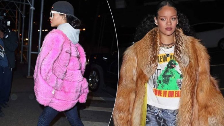 PETA i kërkon Rihannas të mos mbajë gëzof, ata i sugjerojnë t’i dhurojë veshjet e tilla për Turqinë dhe Sirinë