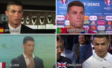Poligloti Ronaldo i mahnitë tifozët me gamën e gjerë të gjuhëve
