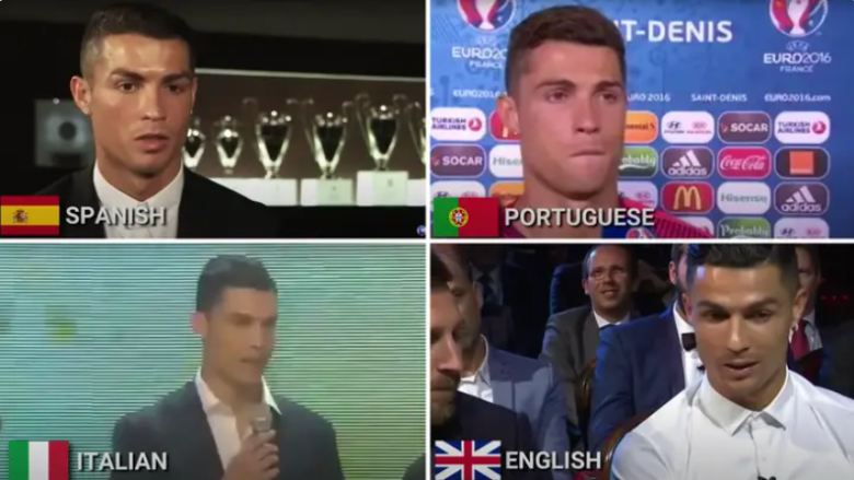 Poligloti Ronaldo i mahnitë tifozët me gamën e gjerë të gjuhëve