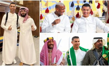 Cristiano Ronaldo vesh kostumet tradicionale të Arabisë Saudite dhe feston me skuadrën