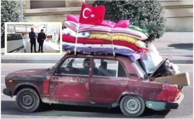 Ngarkoi çatinë e veturës së vjetër me ndihma nga Azerbajxhani – burri që u bë simbol në shtetin turk, shpërblehet me një automjet të ri