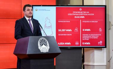 Andonov: Prodhimi i energjisë elektrike në EMV u rrit për 80% në muajin shkurt