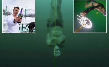 Çeku futet në librin e rekordeve Guiness, zhytet në liqenin e ngrirë të Zvicrës – nuk përdori kostumin mbrojtës as bombolat me oksigjen