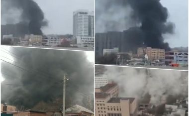 Një ndërtesë e FSB-së ruse përfshihet nga zjarri