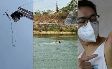 U hodh me litar nga lartësia e madhe, i këputet – shpëton mrekullisht turisti në Tajlandë