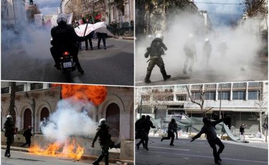 Kaos rrugëve të Athinës, ‘fluturon’ gaz lotsjellësi dhe granatat trullosese – mijëra demonstrues përleshën me policinë