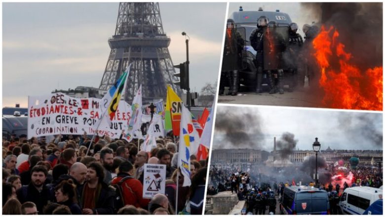 Kaos në rrugët e Parisit: Policia hodhi gaz lotsjellës ndaj protestuesve, ata iu përgjigjën me gurë