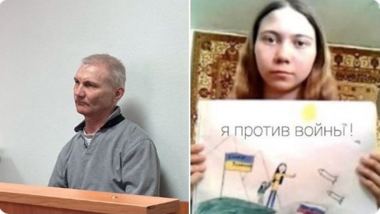 Burri nga Rusia, vajza e të cilit vizatoi pikturë kundër luftës në Ukrainë – dënohet me dy vite burgim