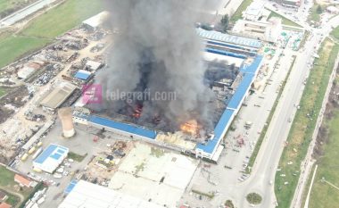 Zjarri i madh në ELKOS Center në Pejë – policia thotë se ende nuk dihen shkaktarët, rasti vazhdon të hetohet