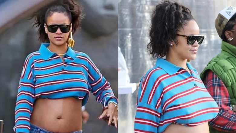 Rihanna shtatzënë ekspozon barkun e rrumbullakosur gjatë një daljeje me partnerin ASAP Rocky