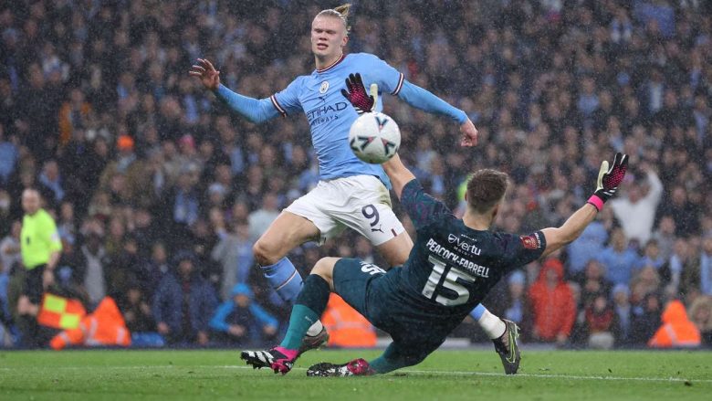 Haaland shënon het-trik, Man City kalon në gjysmëfinale të FA Cup
