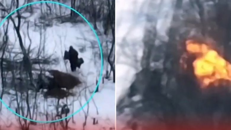 Ushtarët rusë po fshihnin armët dhe municionet në pyll, artileria ukrainase i lokalizoi dhe shkatërroi
