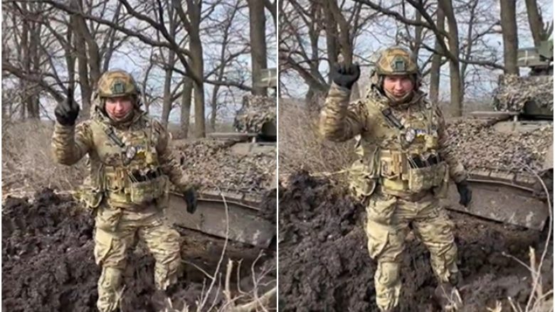 Ushtari ukrainas ka një selam për rusët që po përpiqen ta marrin Bakhmutin