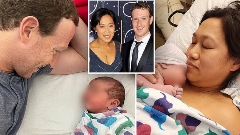 Mark Zuckerberg bëhet baba për herë të tretë