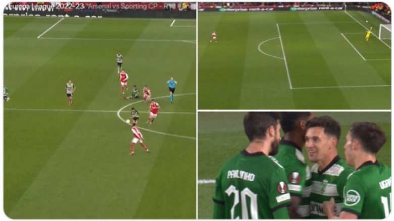 Pedro Goncalves i shënon Arsenalit një super gol nga 50 metra