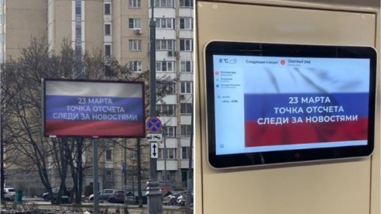 ’23 mars… Shikojini lajmet’: Mesazhe misterioze shfaqen në rrugët e qyteteve në Rusi