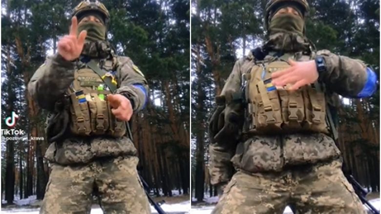 Ushtari ukrainas bën xhiron me vallëzimin e tij të veçantë
