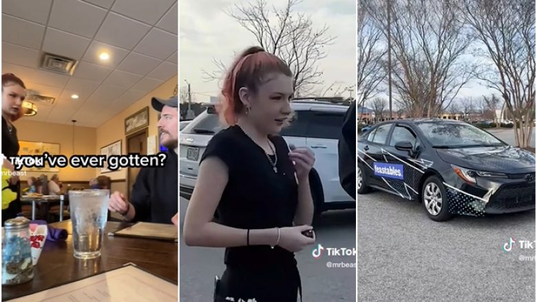 YouTuberi i famshëm MrBeast i jep kamarieres një makinë në formë bakshishi
