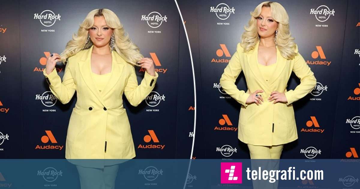 Bebe Rexha shines in a yellow suit in New York - Telegrafi - Telegrafi