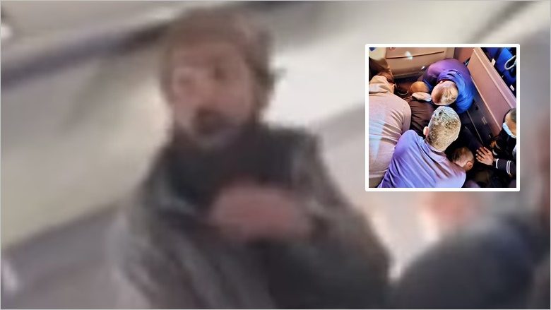 Një pasagjer kërcënoi me ‘vrasje masive’, përpara se të përpiqej të hapte derën për dalje emergjente derisa aeroplani po fluturonte nga Los Angelos në Boston