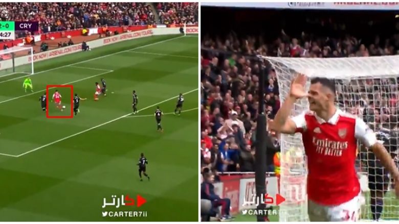 Arsenali po ‘e shkel’ Crystal Pacaen – super gol nga Granit Xhaka