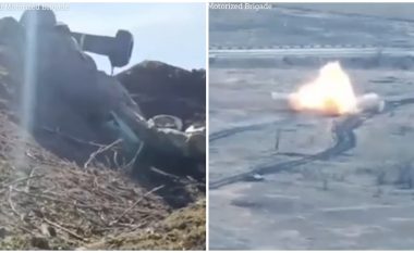 Ushtari ukrainas shkatërron tankun rus T-72, e godet me predhën anti-tank Javelin