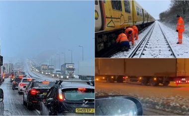 Një stuhi bore godet Britaninë – shkakton kaos udhëtimesh, disa shoferë madje u bllokuan gjatë natës në rrugë