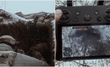 Mbushën dronin tokësor me eksploziv dhe e komanduan për të shkatërruar pozicionin e rusëve, ukrainasit publikojnë pamjet