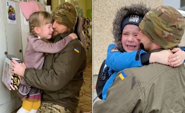 “Babi është në shtëpi” – momenti kur ukrainasi befason vajzën dhe të birin me rikthimin në shtëpi, për herë të parë nga fillimi i luftës në Ukrainë
