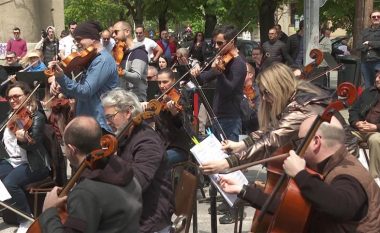 Maqedoni, punonjësit e Filharmonisë protestuan para Minsitrisë së Kulturës