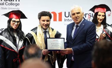 Universum International College nderon kryeministrin e Malit të Zi, Dritan Abazoviq me çmimin “Doctor Honoris Causa”