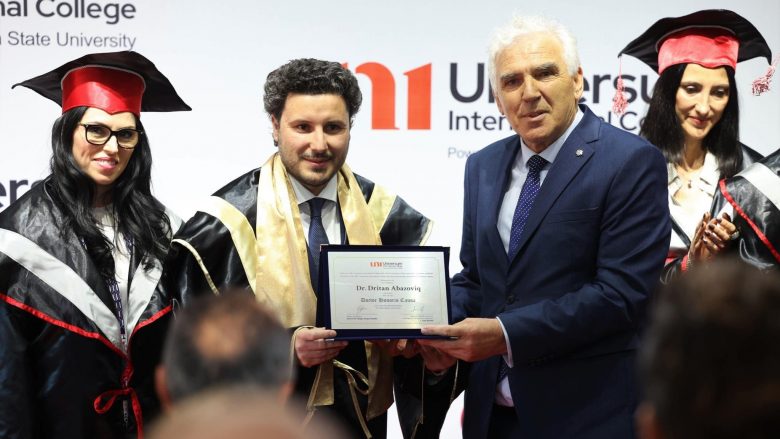 Universum International College nderon kryeministrin e Malit të Zi, Dritan Abazoviq me çmimin “Doctor Honoris Causa”