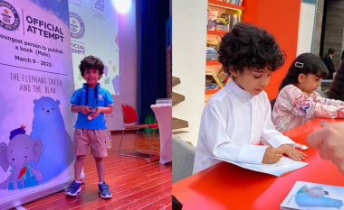 Djaloshi 4 vjeçar nga Emiratet e Bashkuara Arabe thyen rekord – bëhet personi më i ri që boton një libër