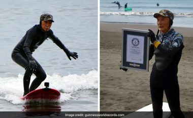 Japonezi 89 vjeçar emërohet si “surfisti” më i vjetër në botë
