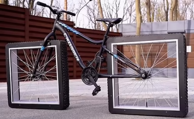 A keni parë ndonjëherë biçikletë me rrota katrore?
