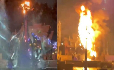 Merr flakë dragoi gjigant i Disneyland – pamjet e frikshme publikohen në rrjetet sociale