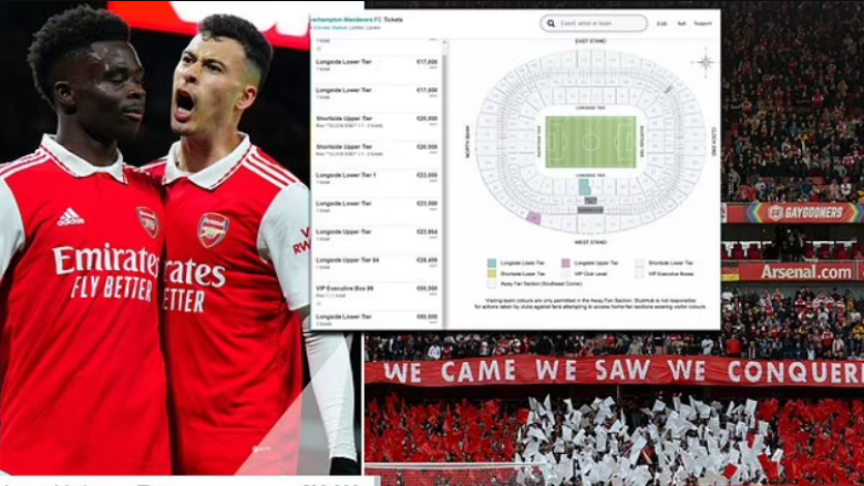 Çmime stratosferike të biletave për ndeshjen e fundit të Arsenalit në Ligën Premier – kalojnë çdo parashikim