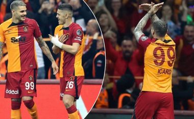 Milot Rashica e mëson Mauro Icardin të bëj shqiponjën me duar gjatë fitores së Galatasaray